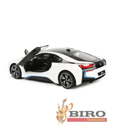 RS Mașină cu telecomandă RASTAR 1:14 BMW I8 albă, 43718